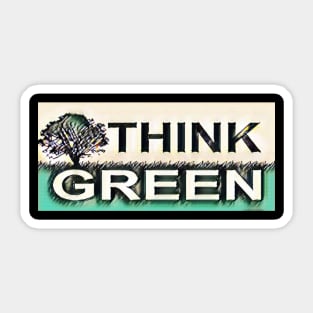 Think Green Sticker